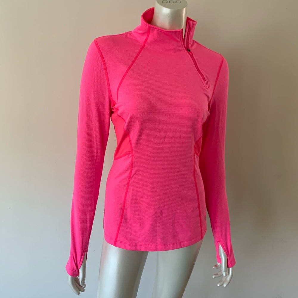 Neon Pink Athletic 1/4 Zip Top